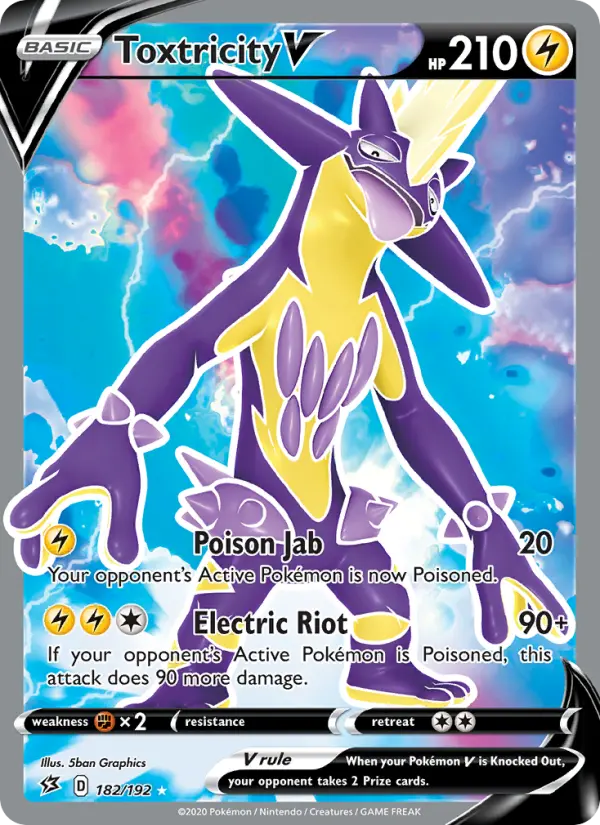 Toxtricity V 182 — Rebel Clash 182, Holofoil finish
