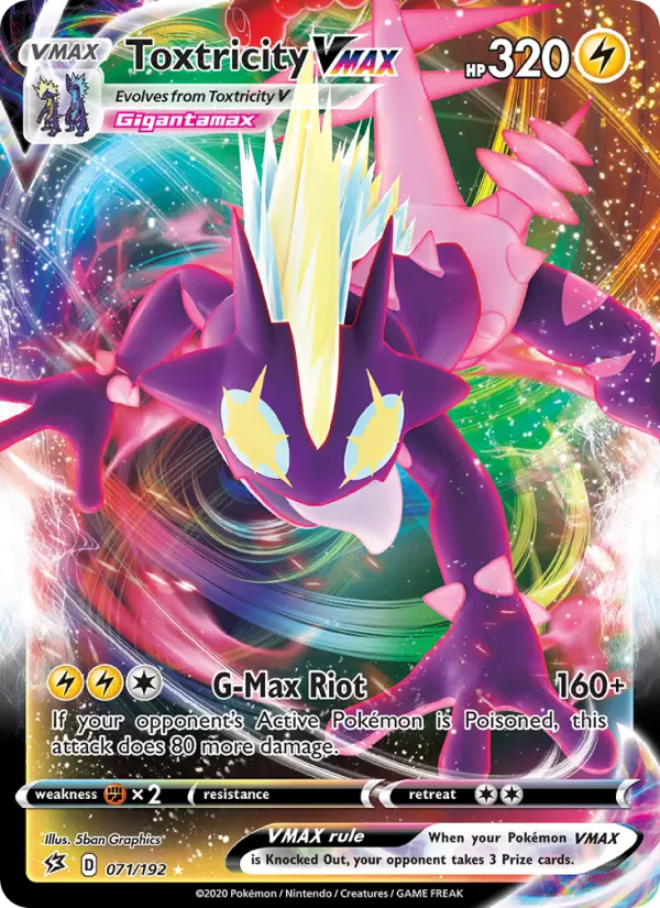 Toxtricity VMAX 71 — Rebel Clash 71, Holofoil finish