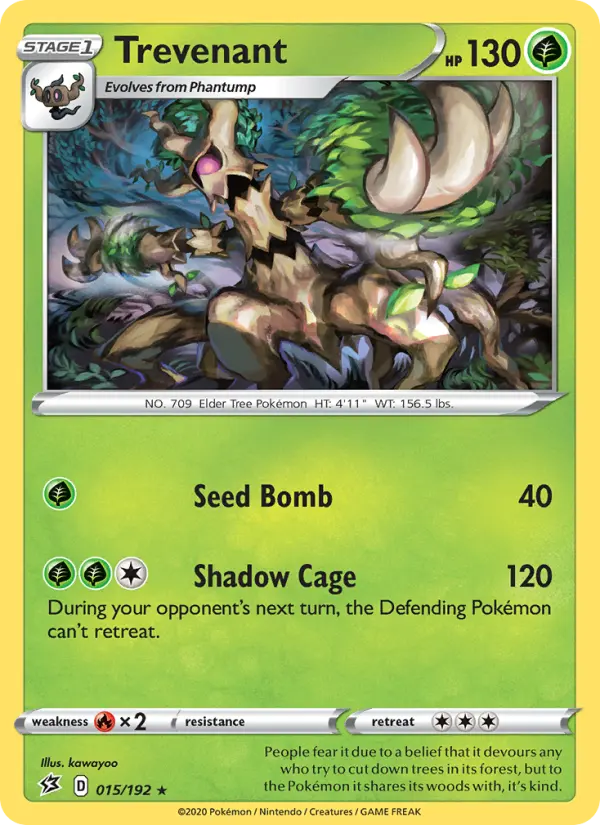 Trevenant 15 card from Rebel Clash