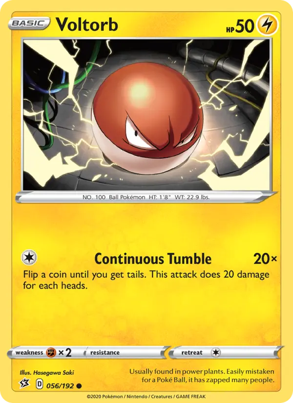 Voltorb 56 card from Rebel Clash