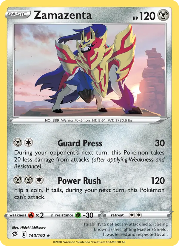Zamazenta 140 card from Rebel Clash