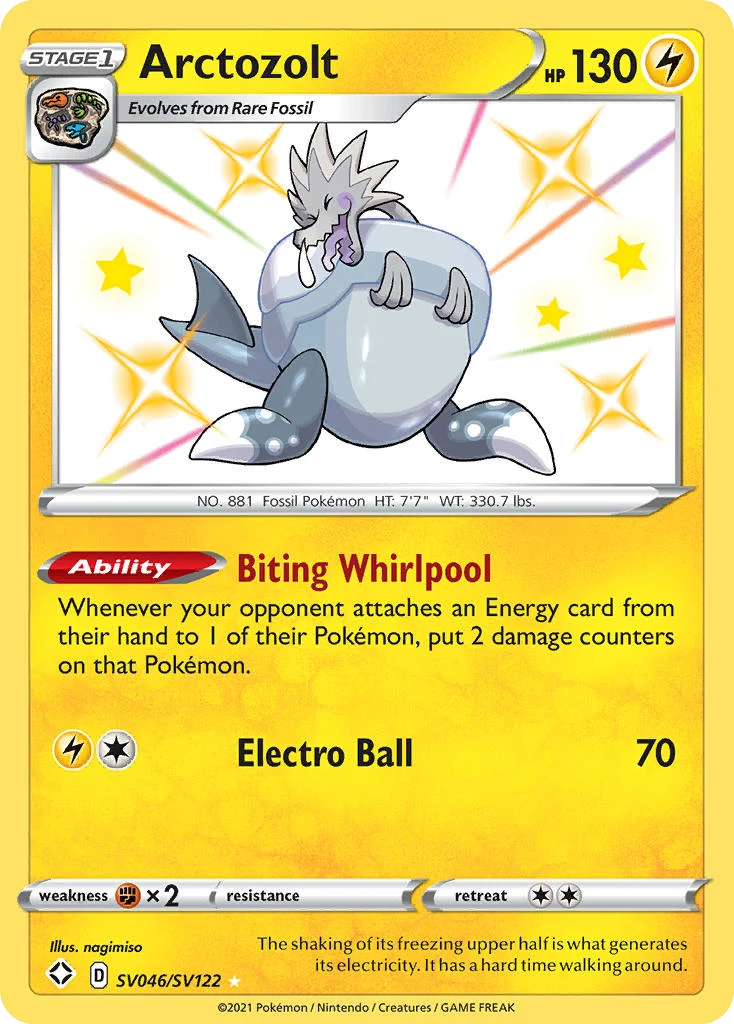 Arctozolt SV046 card from Shining Fates Shiny Vault