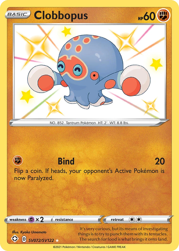 Clobbopus SV072 — Shining Fates Shiny Vault SV072, Holofoil finish