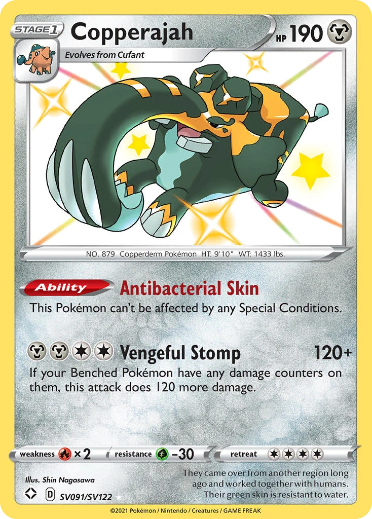 Copperajah SV091 card from Shining Fates Shiny Vault