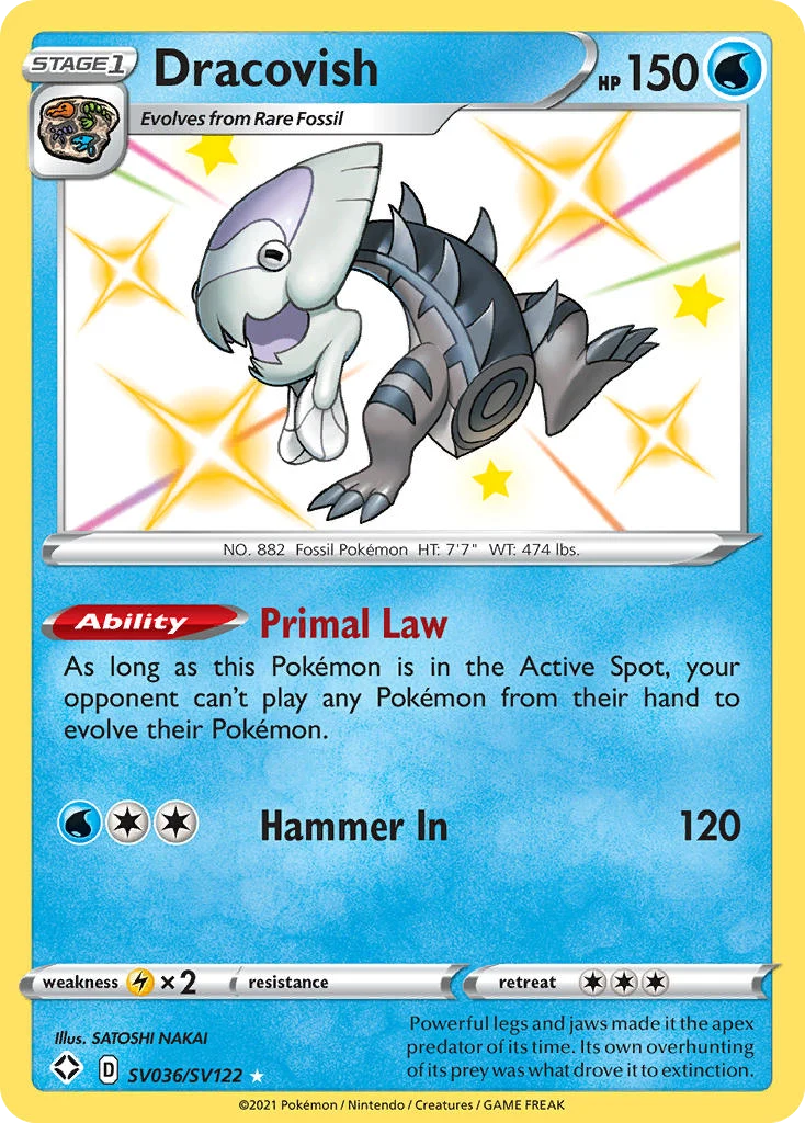 Dracovish SV036 — Shining Fates Shiny Vault SV036, Holofoil finish