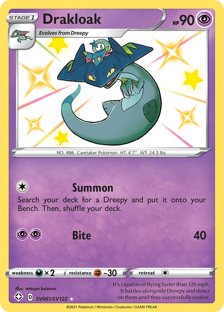 Drakloak SV061 — Shining Fates Shiny Vault SV061, Holofoil finish