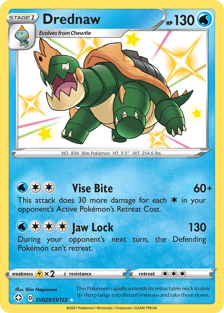 Drednaw SV029 — Shining Fates Shiny Vault SV029, Holofoil finish
