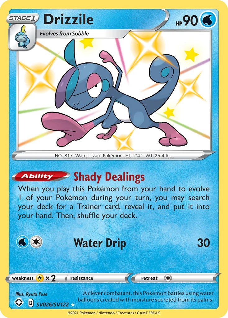 Drizzile SV026 card from Shining Fates Shiny Vault