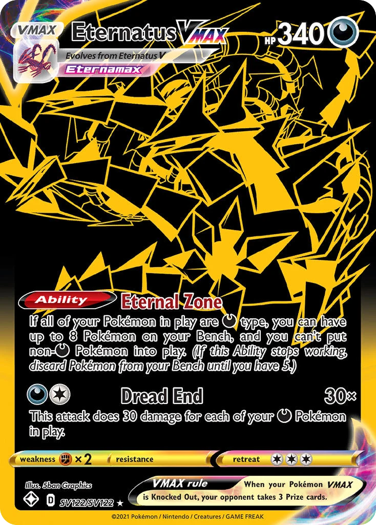 Eternatus VMAX SV122 — Shining Fates Shiny Vault SV122, Holofoil finish