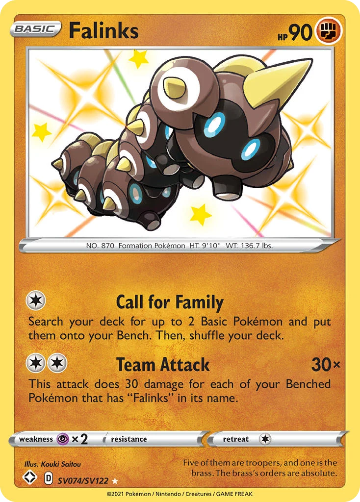 Falinks SV074 — Shining Fates Shiny Vault SV074, Holofoil finish