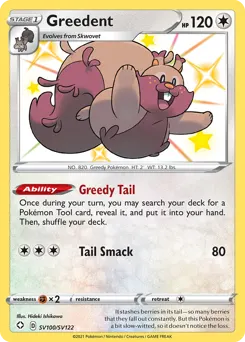 Greedent — Shining Fates Shiny Vault SV100