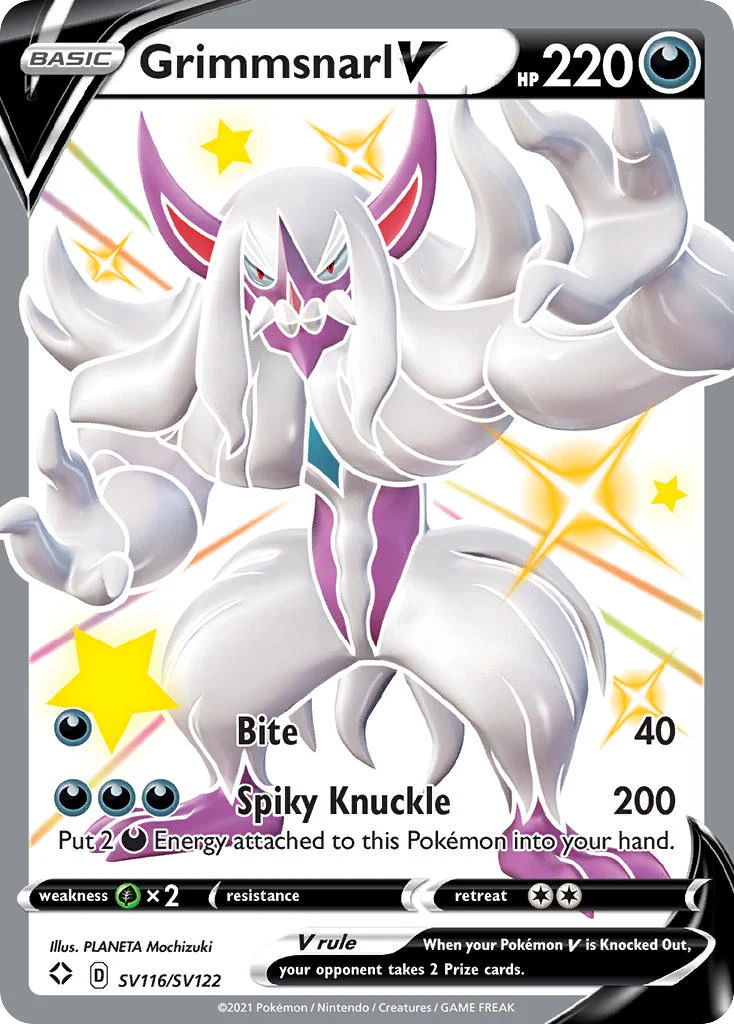 Grimmsnarl V SV116 — Shining Fates Shiny Vault SV116, Holofoil finish