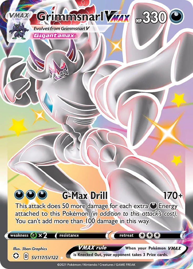 Grimmsnarl VMAX SV117 — Shining Fates Shiny Vault SV117, Holofoil finish