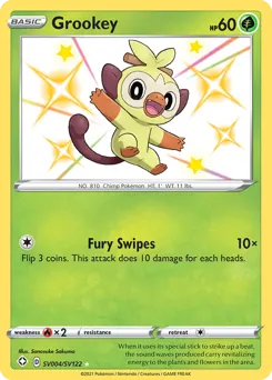 Grookey SV004 — Shining Fates Shiny Vault