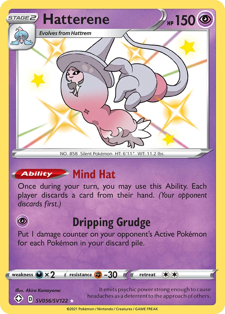 Hatterene SV056 — Shining Fates Shiny Vault SV056, Holofoil finish