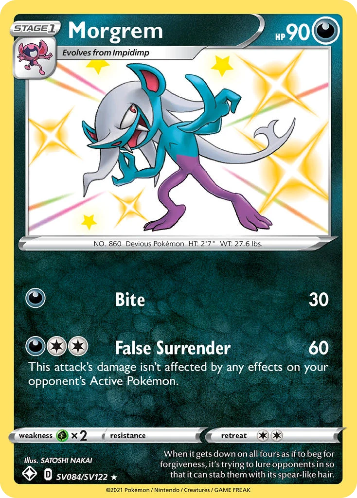 Morgrem SV084 — Shining Fates Shiny Vault SV084, Holofoil finish