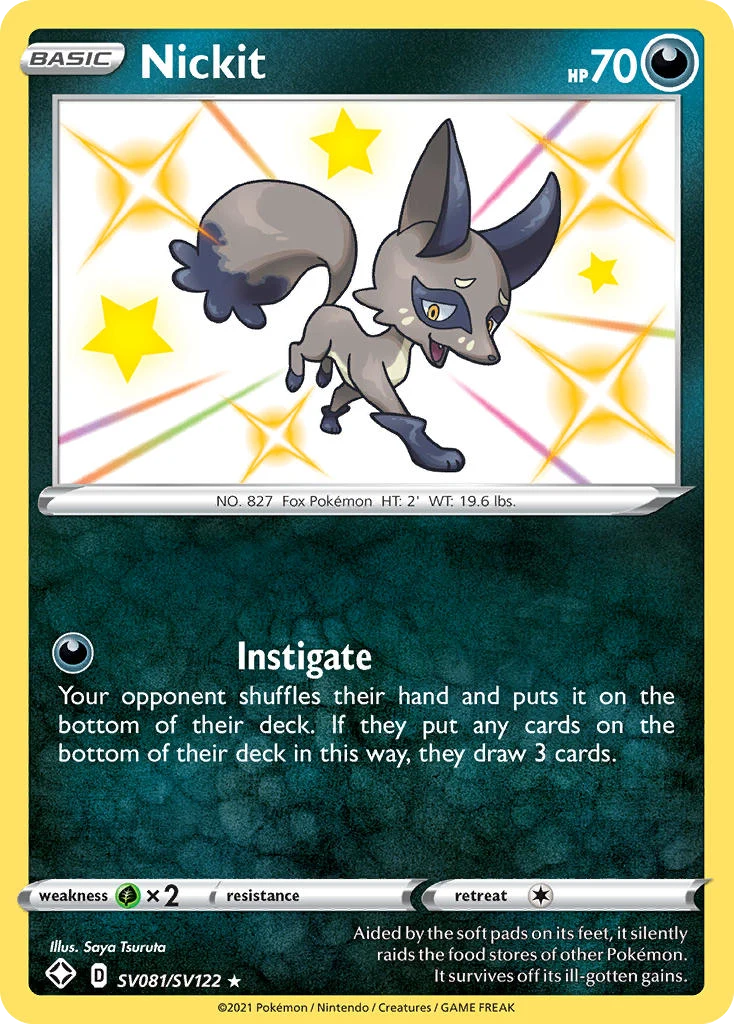 Nickit SV081 — Shining Fates Shiny Vault SV081, Holofoil finish