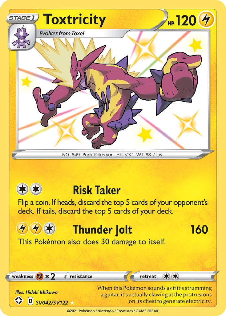 Toxtricity SV042 — Shining Fates Shiny Vault SV042, Holofoil finish