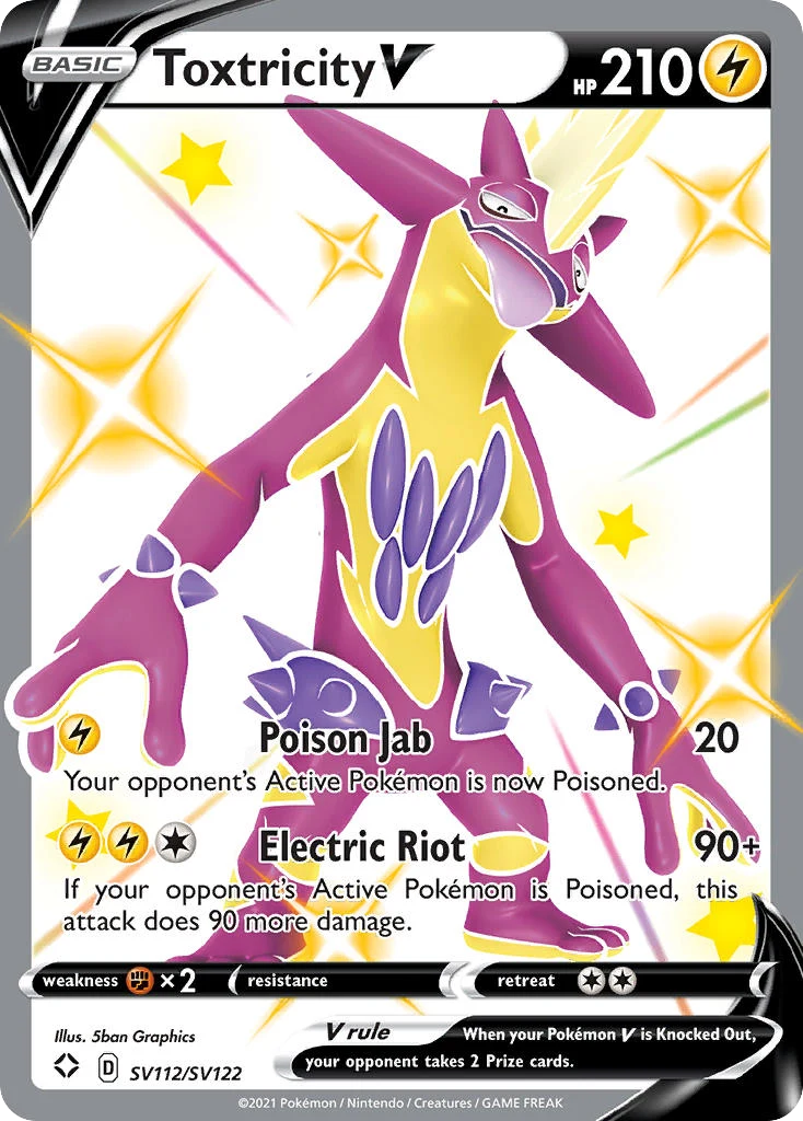 Toxtricity V SV112 — Shining Fates Shiny Vault SV112, Holofoil finish