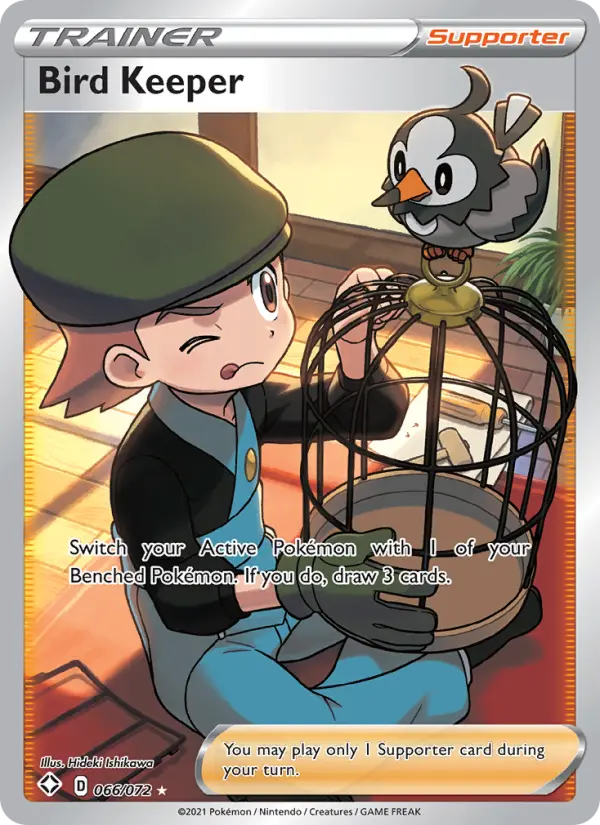 Bird Keeper 66 — Shining Fates 66, Holofoil finish