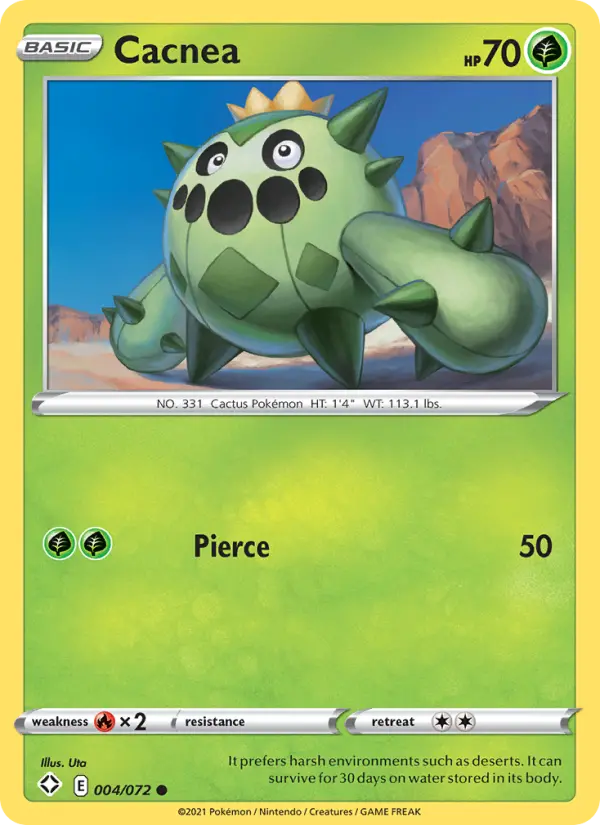 Cacnea 4 card from Shining Fates