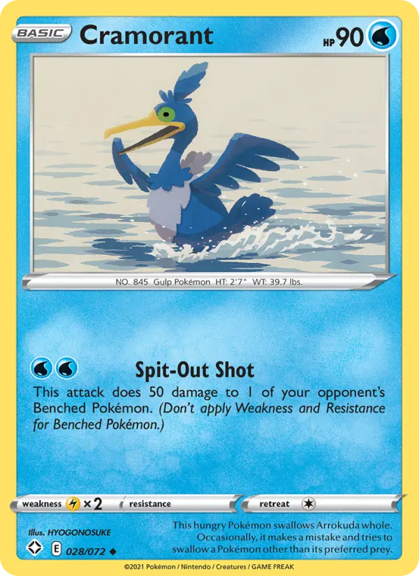 Cramorant 28 card from Shining Fates
