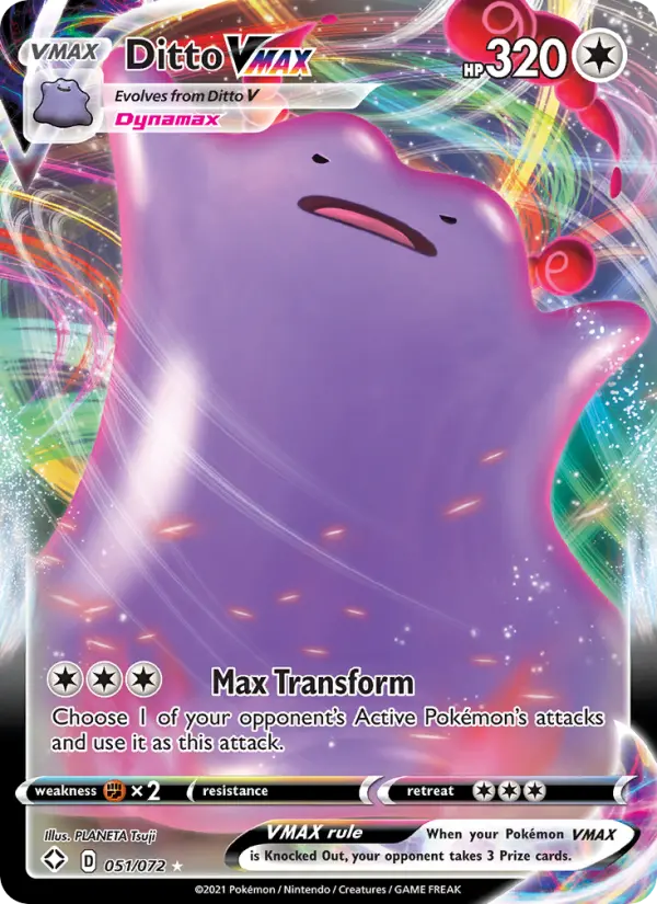 Ditto VMAX 51 — Shining Fates 51, Holofoil finish