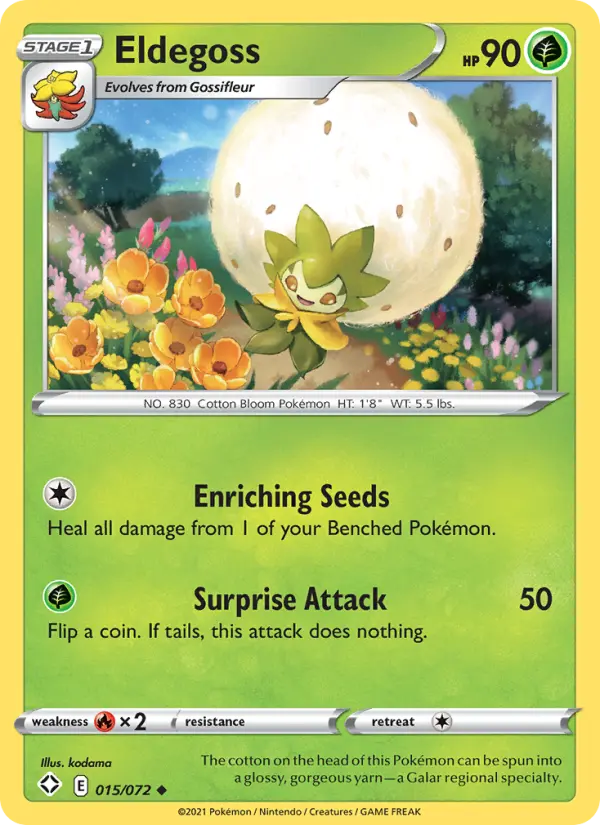 Eldegoss 15 card from Shining Fates