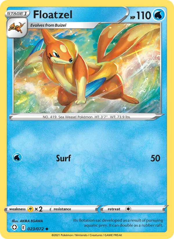 Floatzel 23 card from Shining Fates