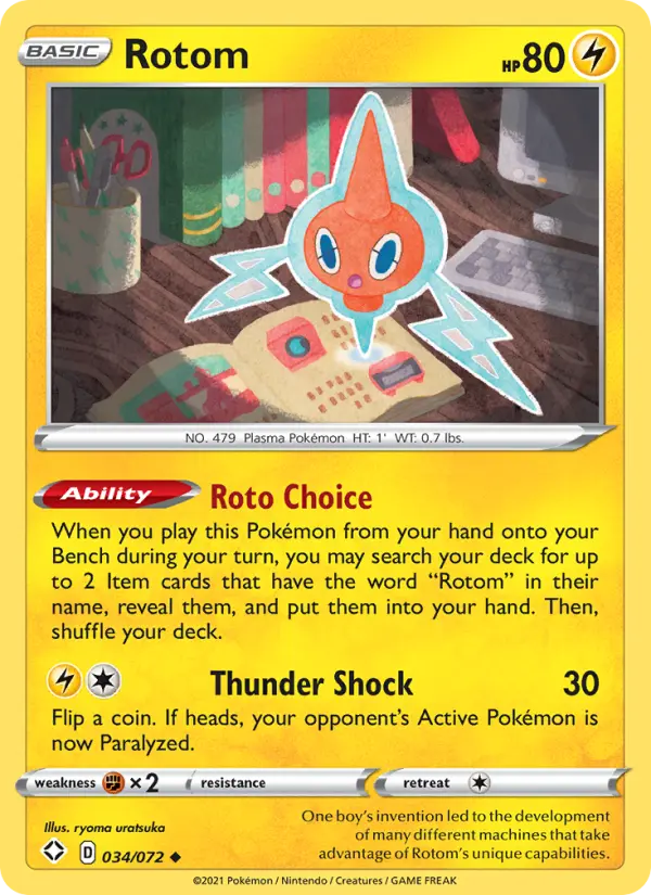 Rotom 34 — Shining Fates 34, Normal finish