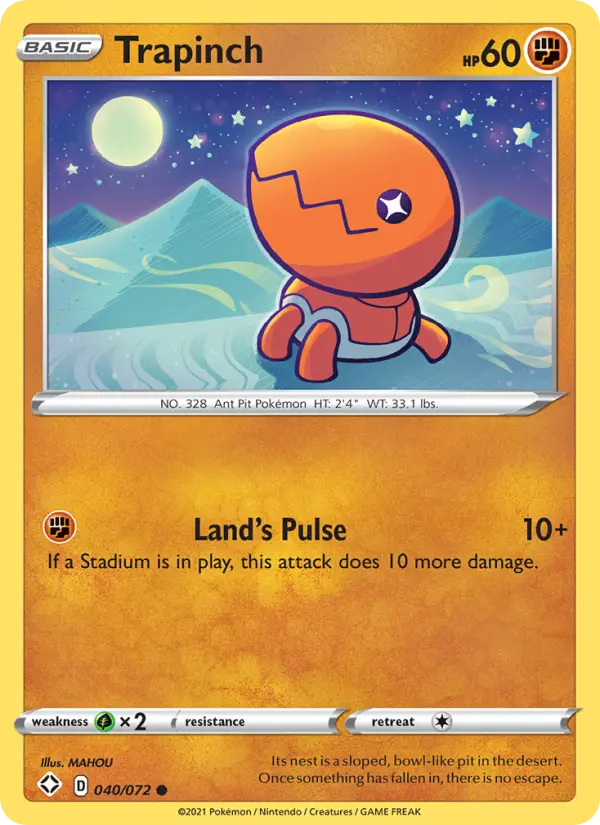 Trapinch 40 — Shining Fates 40, Normal finish