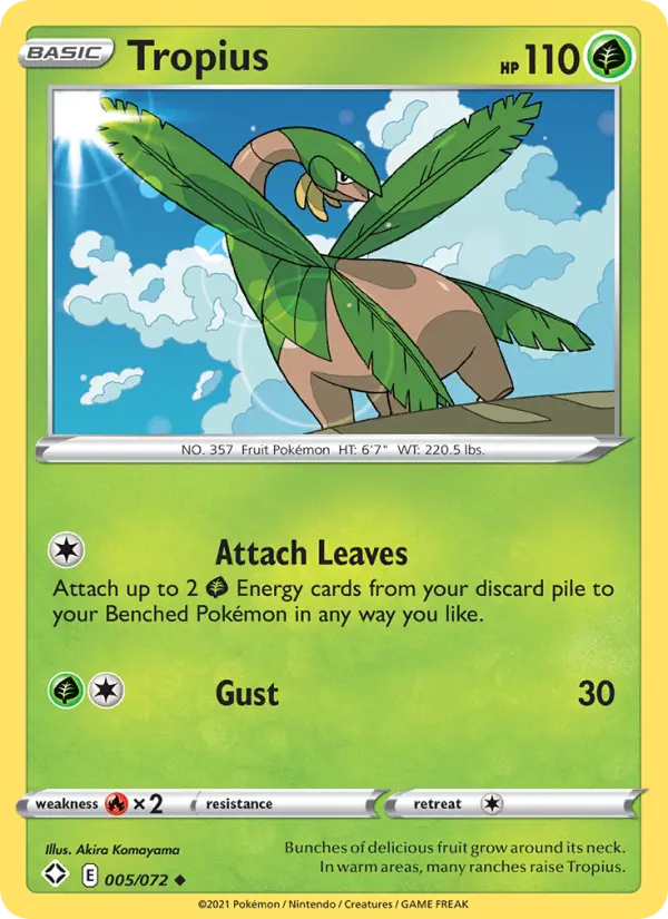 Tropius 5 — Shining Fates 5, Normal finish