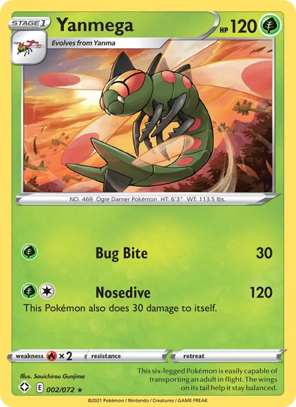 Yanmega 2 card from Shining Fates