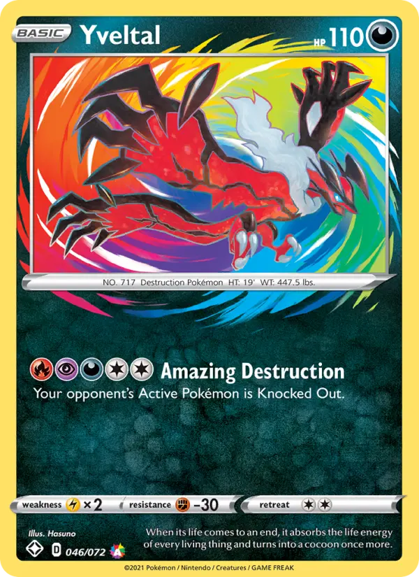 Yveltal 46 — Shining Fates 46, Holofoil finish