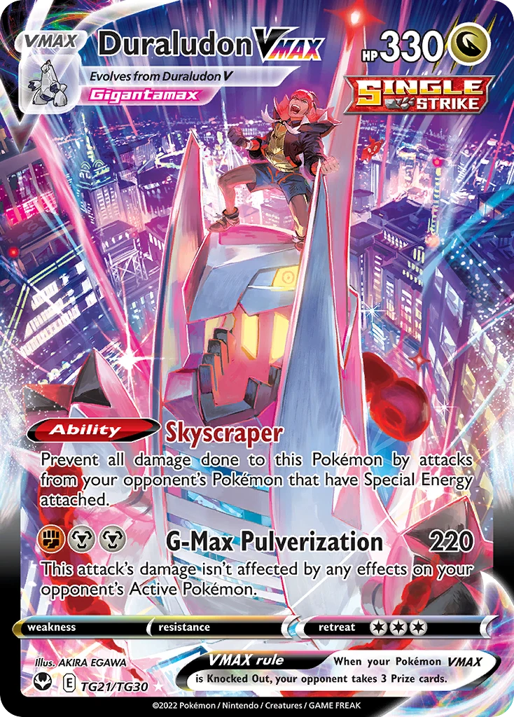 Duraludon VMAX TG21 card from Silver Tempest Trainer Gallery