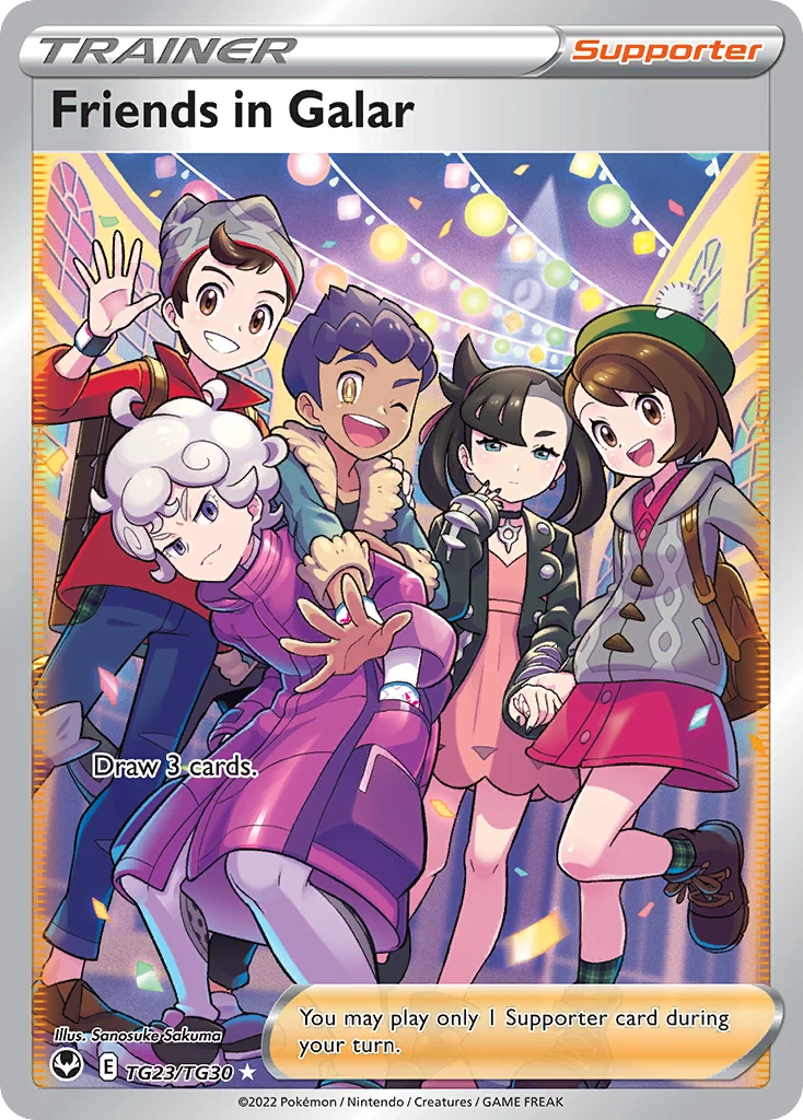 Friends in Galar TG23 — Silver Tempest Trainer Gallery TG23, Holofoil finish
