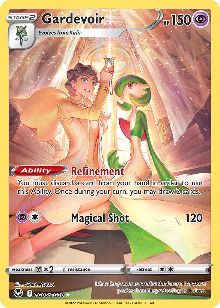Gardevoir TG05 card from Silver Tempest Trainer Gallery