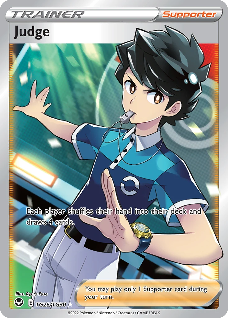 Judge TG25 — Silver Tempest Trainer Gallery TG25, Holofoil finish