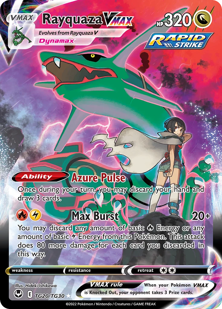 Rayquaza VMAX TG20 — the most expensive Silver Tempest Trainer Gallery card