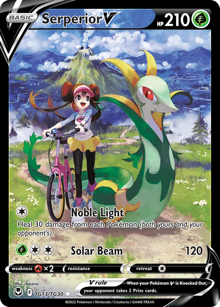 Serperior V TG13 — Silver Tempest Trainer Gallery TG13, Holofoil finish