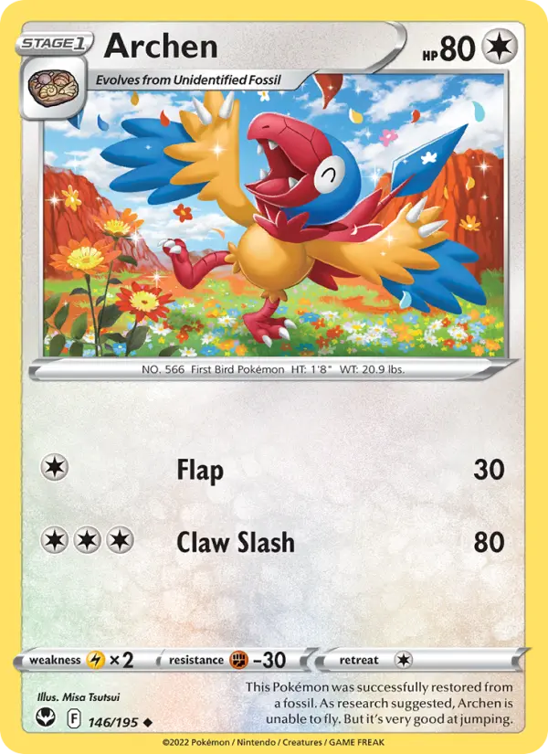 Archen 146 card from Silver Tempest