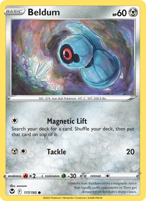 Beldum 117 card from Silver Tempest