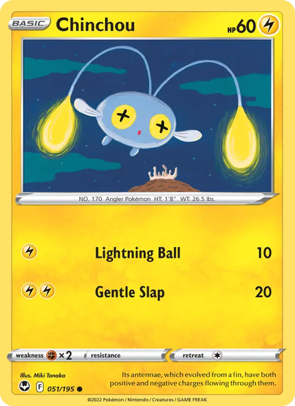 Chinchou 51 card from Silver Tempest