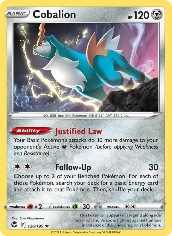 Cobalion 126 card from Silver Tempest