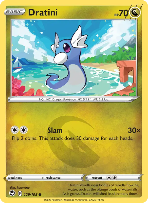 Dratini 129 card from Silver Tempest