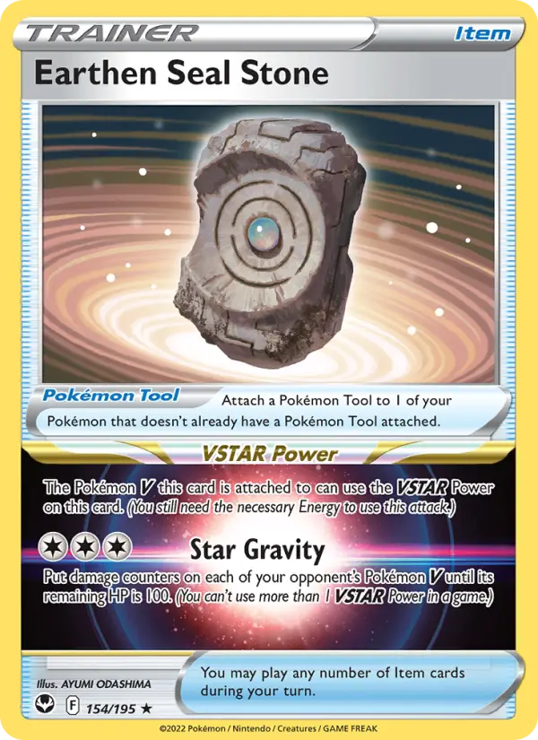 Earthen Seal Stone 154 — Silver Tempest 154, Holofoil finish