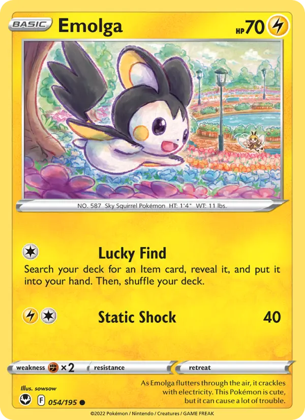 Emolga 54 — Silver Tempest 54, Normal finish
