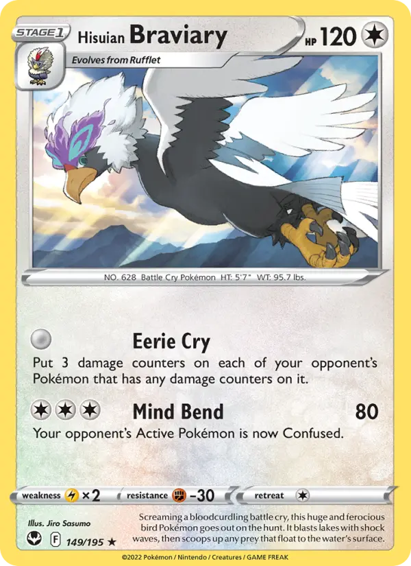 Hisuian Braviary 149 card from Silver Tempest