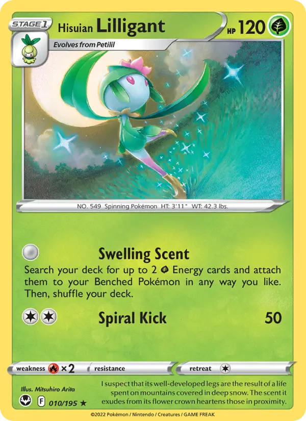 Hisuian Lilligant 10 — Silver Tempest 10, Normal finish