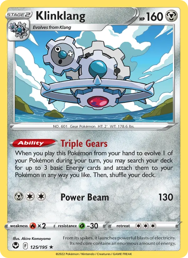 Klinklang 125 card from Silver Tempest